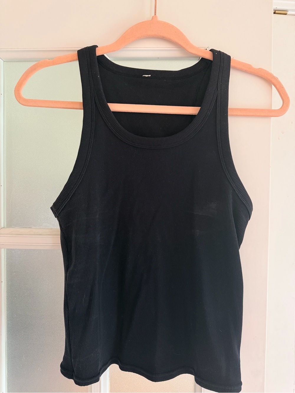 ALO Yoga Black Ribbed Racerback Tank - Picture 2 of 3